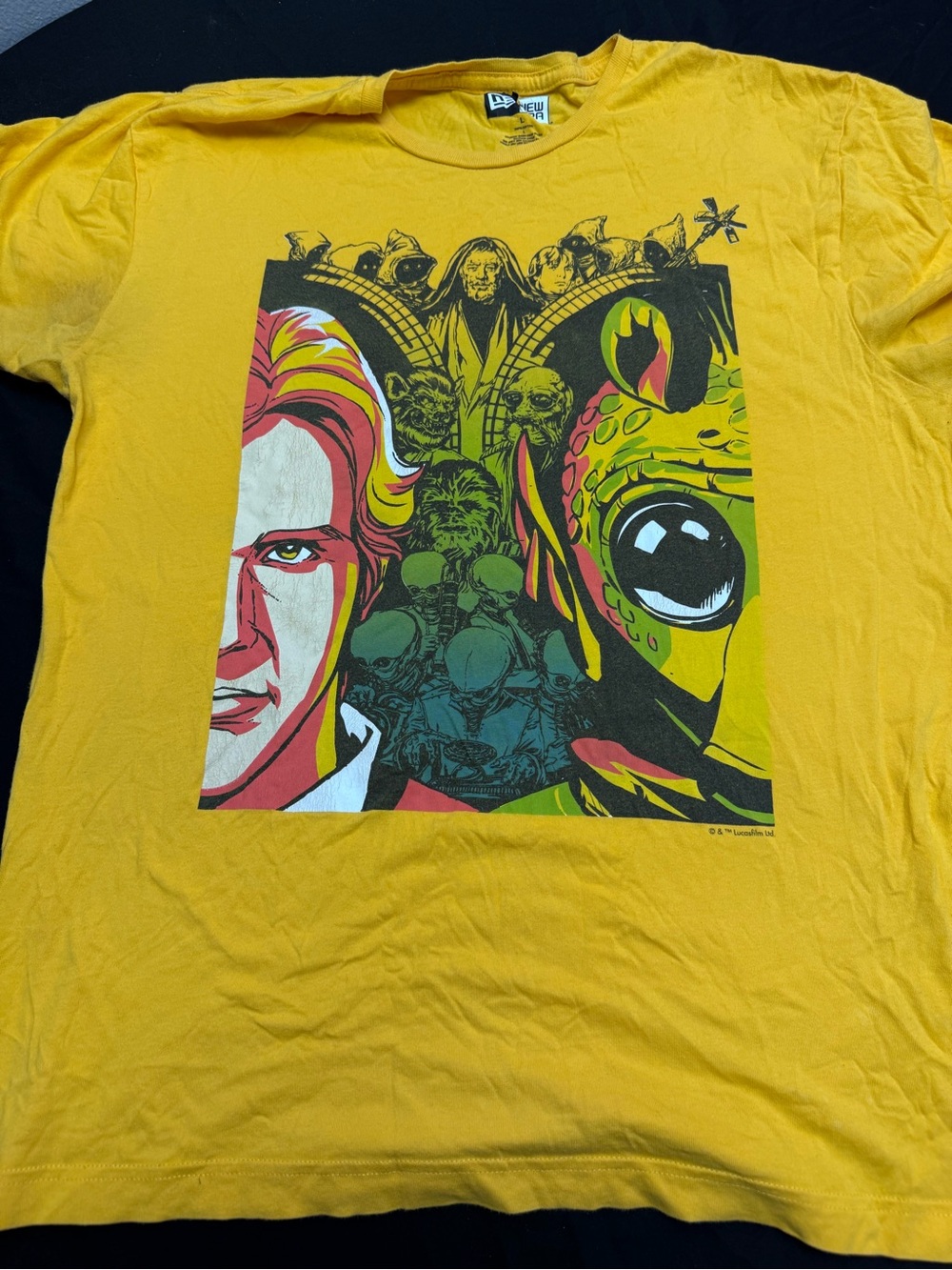 Star Wars New Era Yellow Graphic Tee (L)